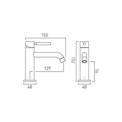Vado Origins Slimline Mono Basin Mixer Tap