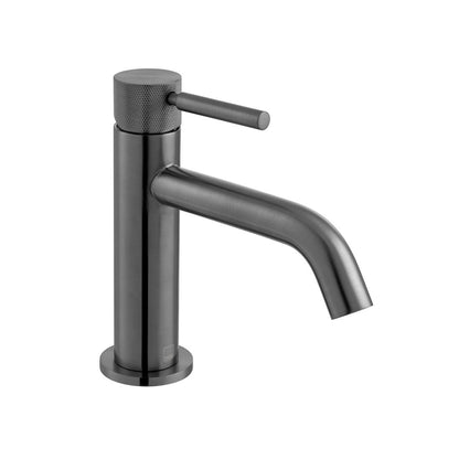 VADO Knurled Accents Slimline Mono Basin Mixer