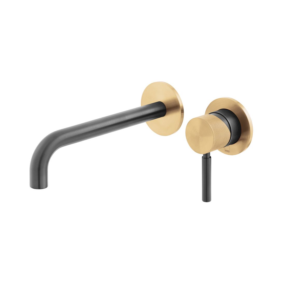 VADO Knurled X Fusion Wall Mounted Basin Mixer