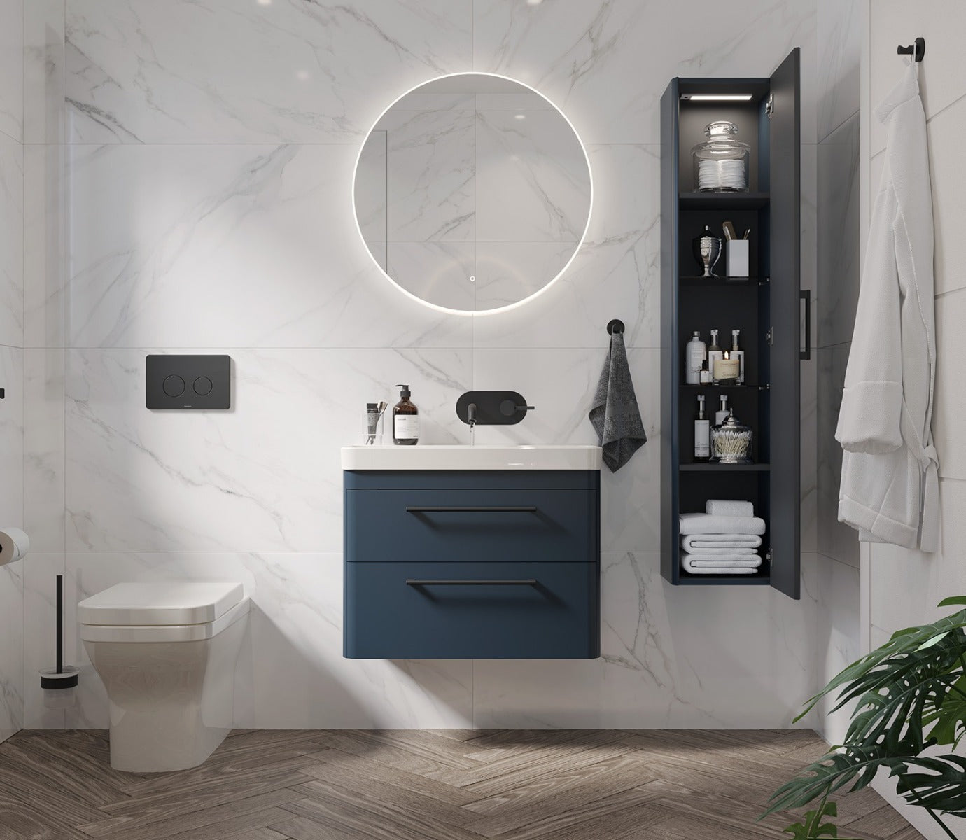 SANEUX Indigo Back To Wall Wc Pan - Rimless
