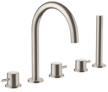Just Taps Inox 5 Hole Bath Shower Mixer With Extractable PULL OUT Hand Shower And Diverter
