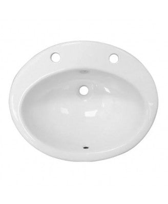 RAK Jessica 53cm Over Counter Wash Basin 2 Tap-Hole