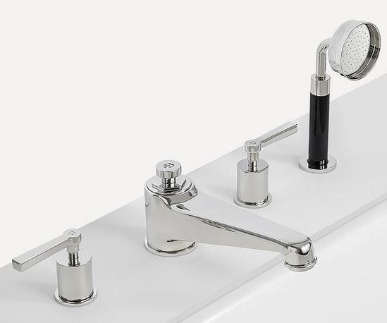 Lefroy Brooks Janey Mac Lever Bath Filler w/ Pull Out Hand
