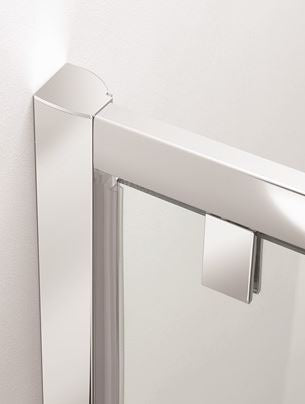 Crosswater Kai 6 Pivot Door, Glear Glass 900mm x 1900mm - Silver Finish