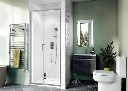 Crosswater Kai 6 Bi-Fold Door 800mm Silver Frame 6mm