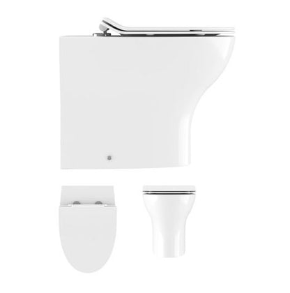 Crosswater Kai Back to Wall Rimless Pan - Gloss White