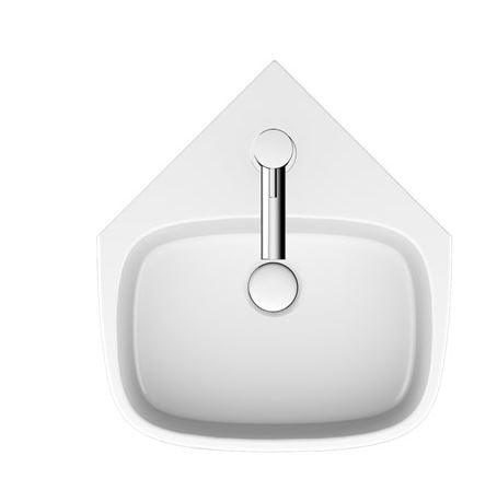 Crosswater Kai S White Corner Basin