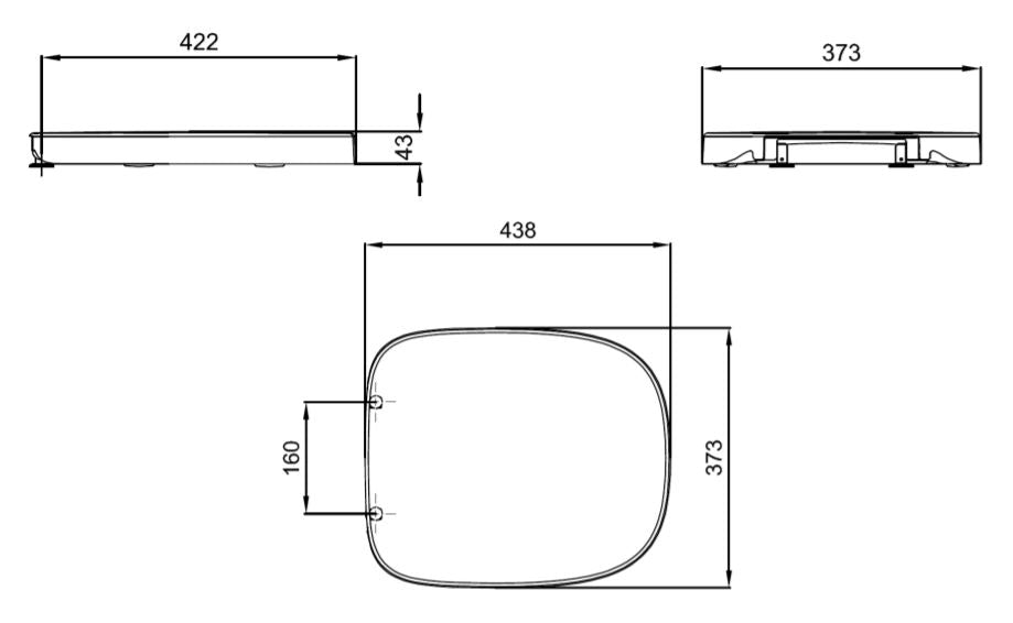 Kai S Compact Seat for Close Coupled WC - White