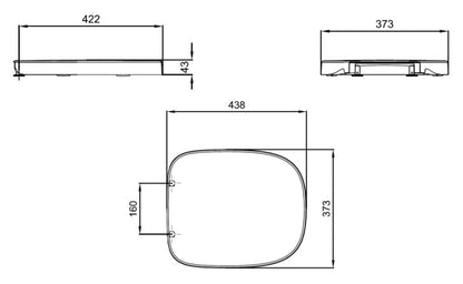 Kai S Compact Seat for Close Coupled WC - White