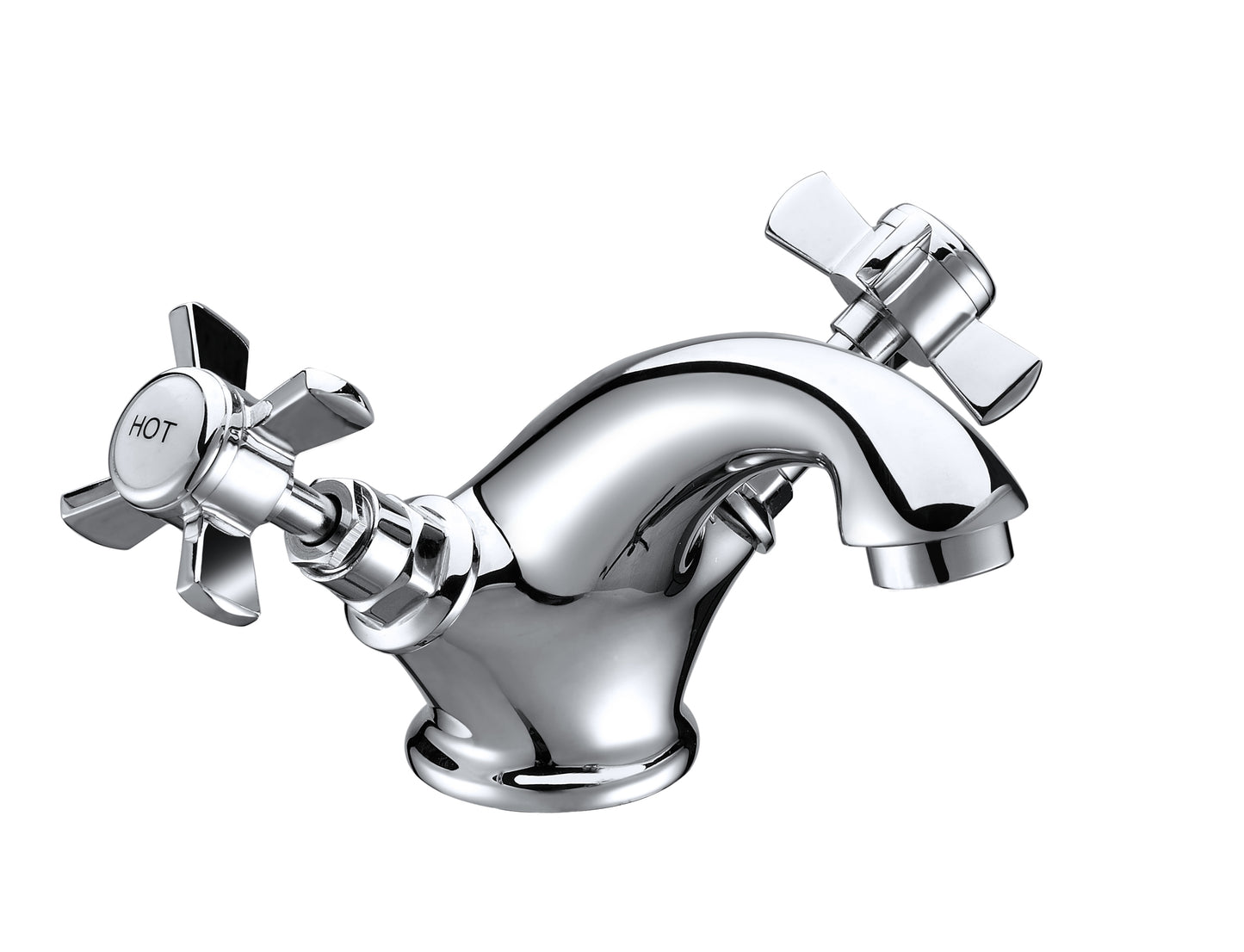 Traditional Chrome Mono Basin Mixer Inc Click Waste