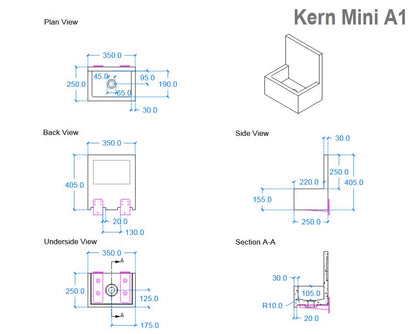Kast Kern Mini Basin 350 x 250mm (Choose Colour)