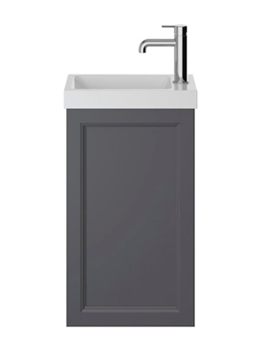 Caversham 400mm Wall Hung Cloak room Graphite