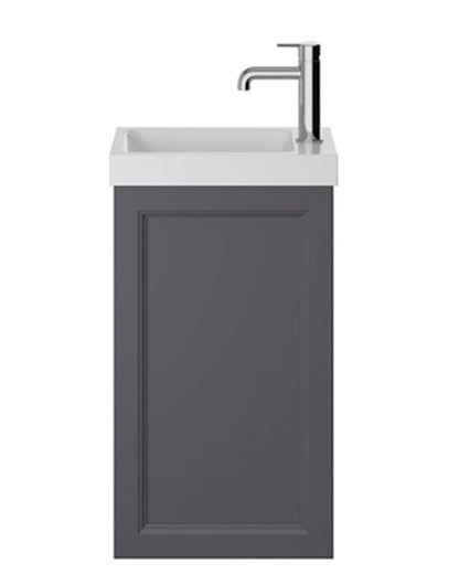 Caversham 400mm Wall Hung Cloak room Graphite