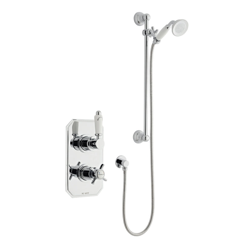 SW6 Klassique Thermostatic Concealed Shower with Adjustable Slide Rail Kit Option 1