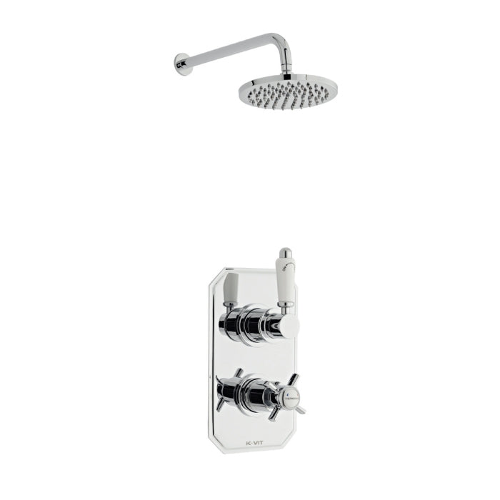 SW6 Klassique Thermostatic Concealed Shower with Fixed Overhead Drencher Option 2