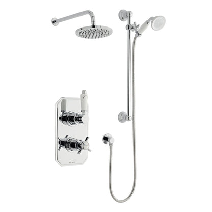 SW6 Klassique Thermostatic Concealed Shower with Adjustable Slide Rail Kit & overhead Drencher Option 3