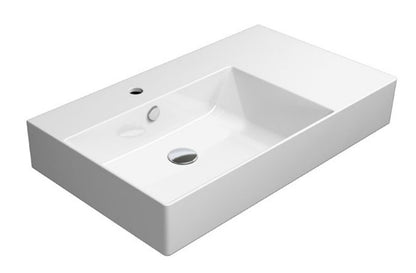 GSI Kube X Design 800 x 470mm Washbasin With Right Hand Ledge