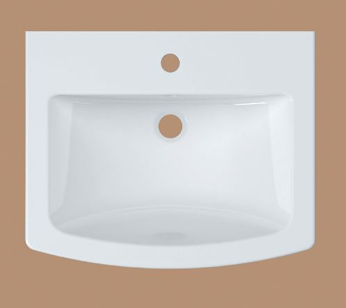 Essentials Bloque 550mm Basin With One Tap Hole