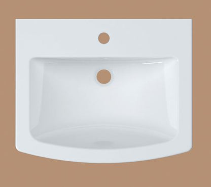 Essentials Bloque 550mm Basin With One Tap Hole