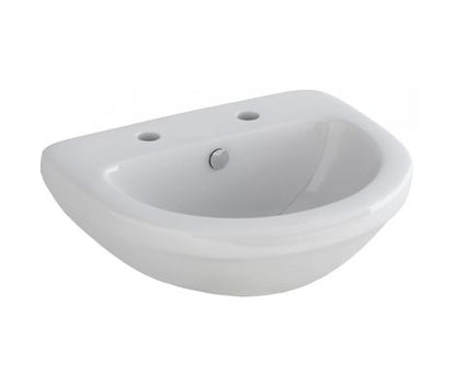 Essentials Ivo / Flite 550mm Basin With Two Tap Hole