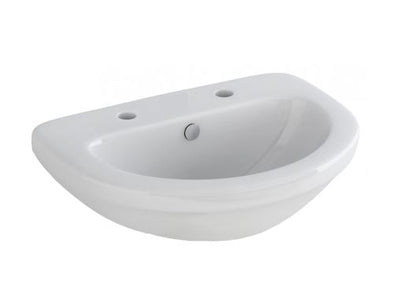 Essentials Ivo / Flite 500mm Basin with Two Tap Hole