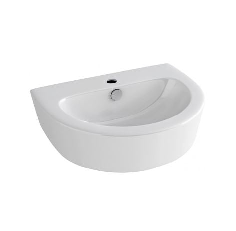 Essentials Arco 550mm Pedestal Basin With One Tap Hole