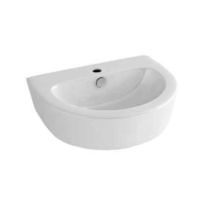Essentials Arco 550mm Pedestal Basin With One Tap Hole