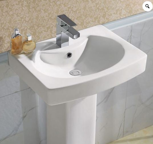 Essentials Dekka 550mm Basin With One Tap Hole