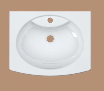 Essentials Dekka 550mm Basin With One Tap Hole