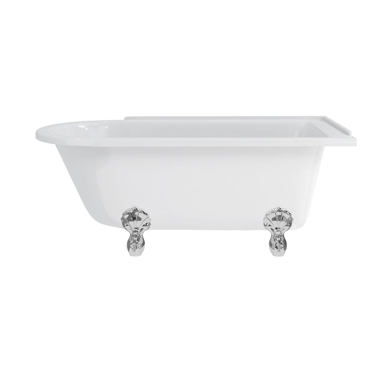 Hampton Showering 150cm Bath Right w/ Luxury Claw Legs