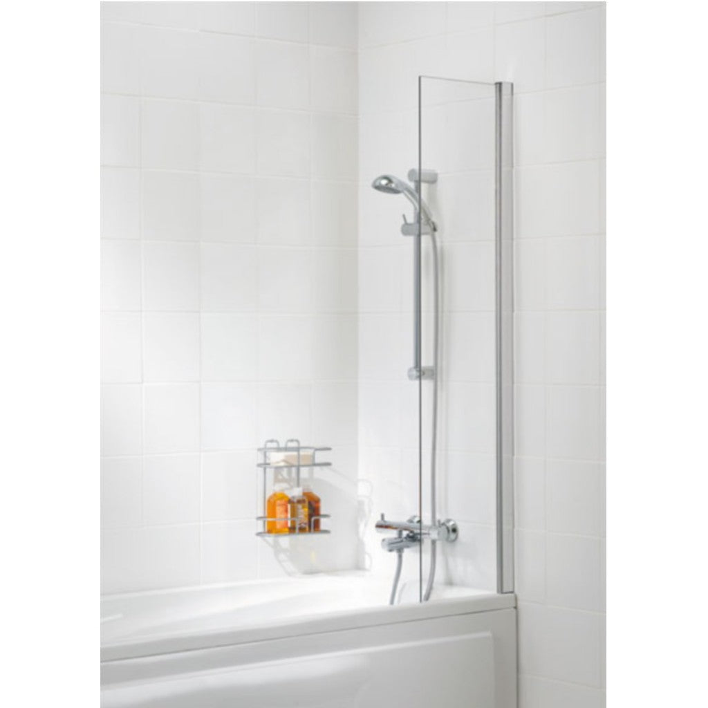Lakes Shower Curtain Bath Screen Silver Frame Clear Glass