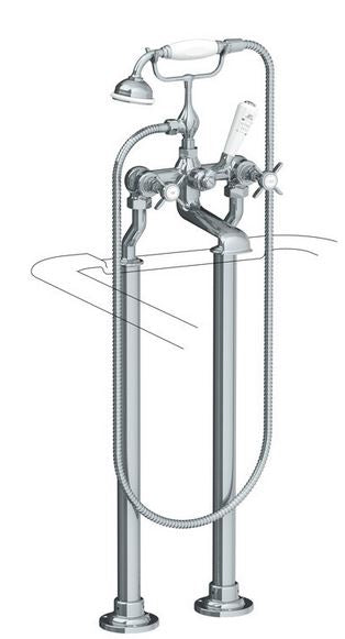 Lefroy Brooks Classic Bath Shower Mixer & Standpipe Sleeves - Chrome