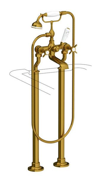 Classic Bath Shower Mixer & Standpipe Sleeves - Antique Gold