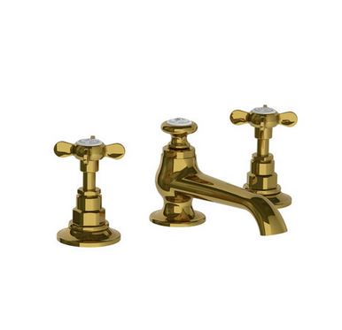 Lefroy Brooks Classic 3 Hole Basin Mixer - Antique Gold