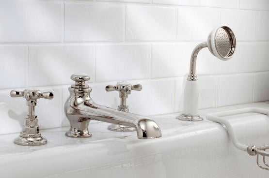 Lefroy Brooks Classic 4 Hole Bath Shower Set - (choose finish)