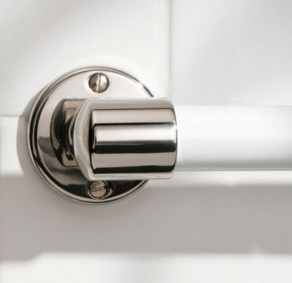 Lefroy Brooks Classic Stove Enamelled Grab Bar - Silver Nickel
