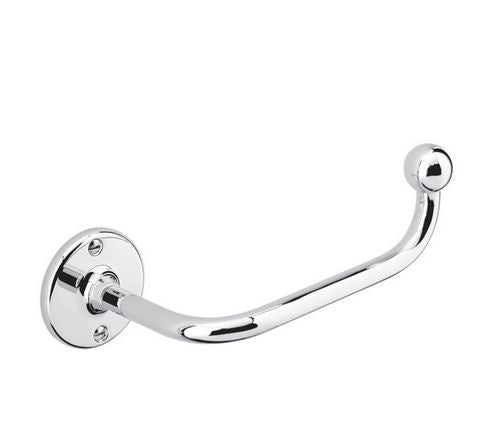 Lefroy Brooks Classic Right Angle Bar & Ball Paper Holder Silver Nickel
