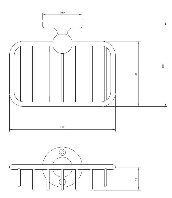 Lefroy Brooks Edwardian Wire Soap Dish - Antique Gold