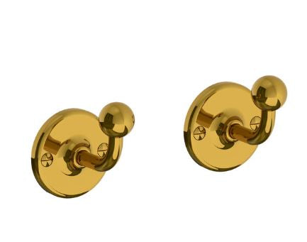 Lefroy Brooks Edwardian Robe Hooks (pair) - Silver Nickel