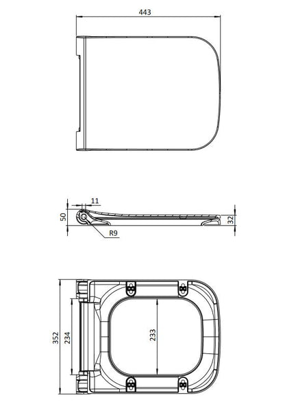 Crosswater Libra WC Seat Matt White