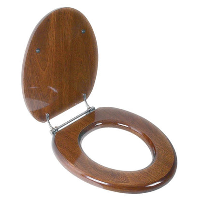 Lefroy Brooks La Chapelle Mahogany Toilet  Seat With Bar Hinge (choose finish)