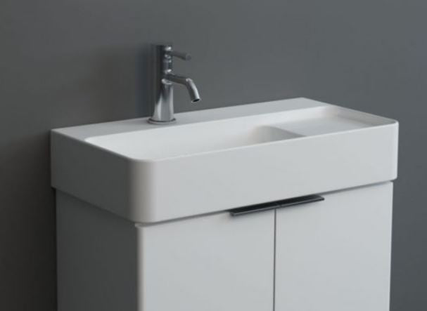Essentials Blade 600 x 310mm Basin Single Tap Hole White
