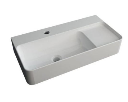 Essentials Blade 600 x 310mm Basin Single Tap Hole White
