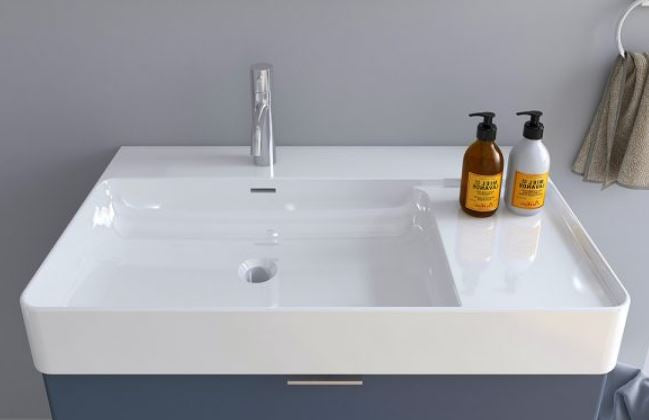 Essentials Blade 800x460mm Basin One Tap Hole