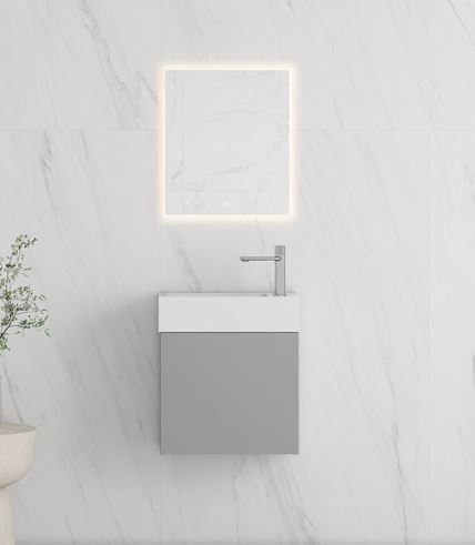 RIO 450 1 Door Light Grey Cabinet and Basin