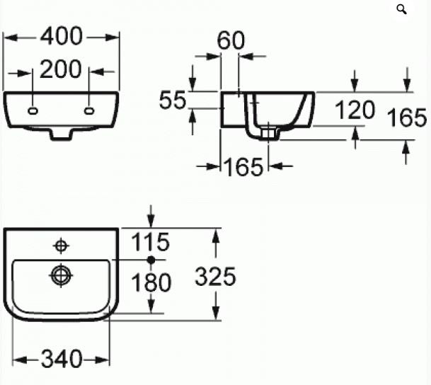 Essentials Essence 400mm Cloakroom Basin With One Tap Hole