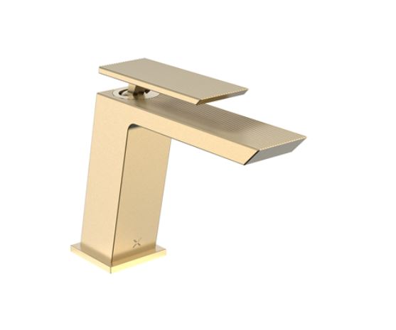 Crosswater Limit Basin Monobloc Mixer - Brushed Brass