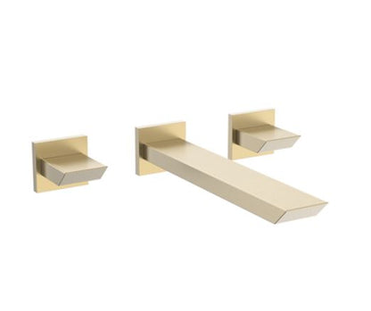 Crosswater Limit 3H Wall Mounted Mixer Mixer - Brushed Brass