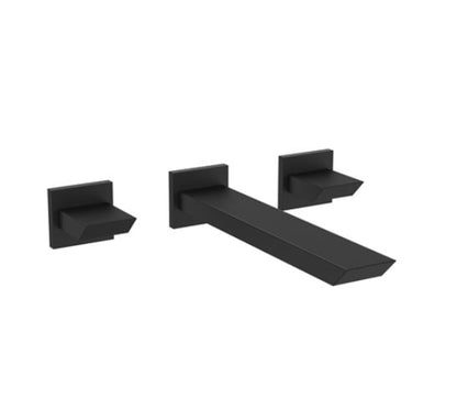 Crosswater Limit 3H Wall Mounted Mixer Mixer - Matt Black