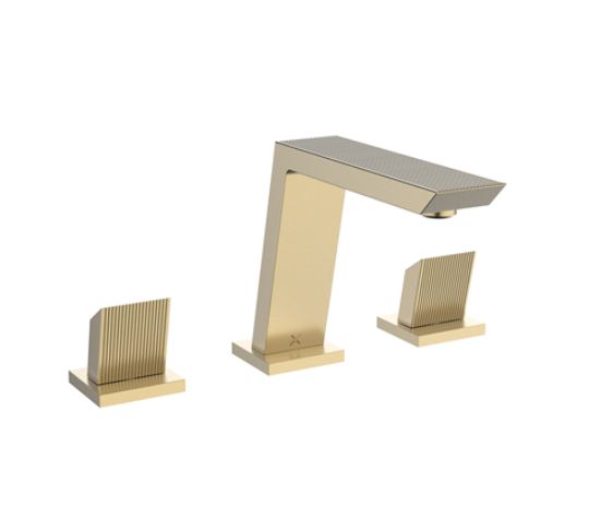 Crosswater Limit 3H Deck Mounted Mixer - Brushed Brass